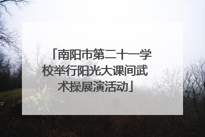 南阳市第二十一学校举行阳光大课间武术操展演活动