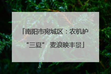 南阳市宛城区：农机护“三夏” 麦浪映丰景
