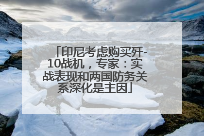印尼考虑购买歼-10战机，专家：实战表现和两国防务关系深化是主因