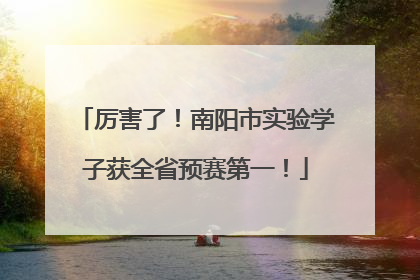厉害了！南阳市实验学子获全省预赛第一！