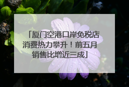 厦门空港口岸免税店消费热力攀升！前五月销售比增近三成