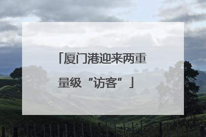 厦门港迎来两重量级“访客”
