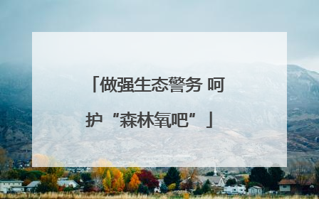 做强生态警务 呵护“森林氧吧”