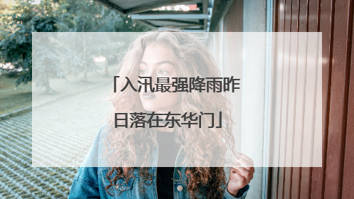 入汛最强降雨昨日落在东华门