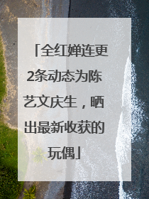 全红婵连更2条动态为陈艺文庆生，晒出最新收获的玩偶