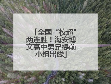 全国“校超”两连胜！海安博文高中男足提前小组出线