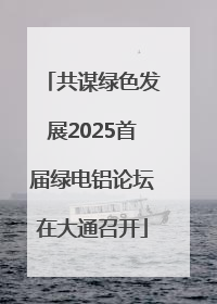 共谋绿色发展2025首届绿电铝论坛在大通召开