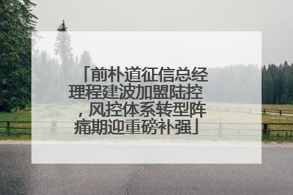 前朴道征信总经理程建波加盟陆控，风控体系转型阵痛期迎重磅补强