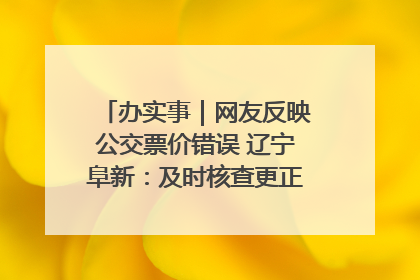 办实事｜网友反映公交票价错误 辽宁阜新：及时核查更正 加强实时巡检