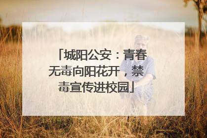 城阳公安：青春无毒向阳花开，禁毒宣传进校园