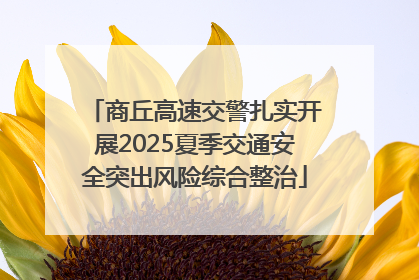 商丘高速交警扎实开展2025夏季交通安全突出风险综合整治