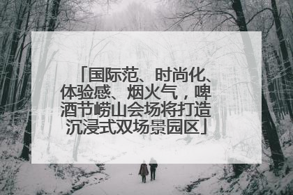 国际范、时尚化、体验感、烟火气，啤酒节崂山会场将打造沉浸式双场景园区