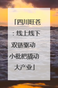四川旺苍：线上线下双链驱动 小枇杷撬动大产业