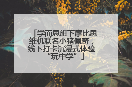 学而思旗下摩比思维机联名小猪佩奇，线下打卡沉浸式体验“玩中学”