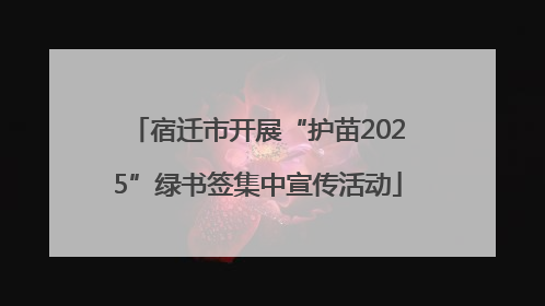 宿迁市开展“护苗2025”绿书签集中宣传活动