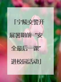 宁陵交警开展暑期前“安全最后一课”进校园活动