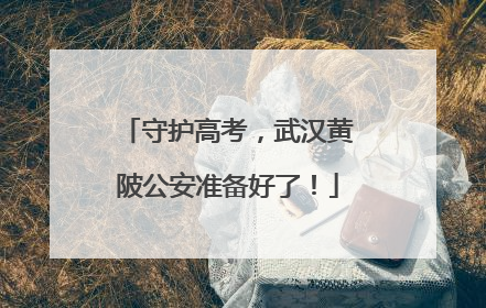 守护高考，武汉黄陂公安准备好了！