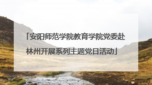 安阳师范学院教育学院党委赴林州开展系列主题党日活动
