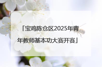宝鸡陈仓区2025年青年教师基本功大赛开赛