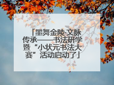 墨舞金陵·文脉传承——书法研学暨“小状元书法大赛”活动启动了