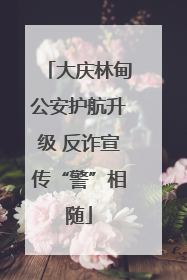 大庆林甸公安护航升级 反诈宣传“警”相随