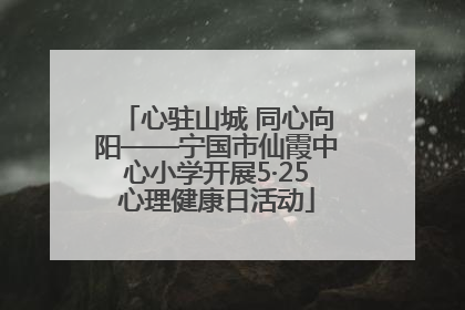 心驻山城 同心向阳——宁国市仙霞中心小学开展5·25心理健康日活动