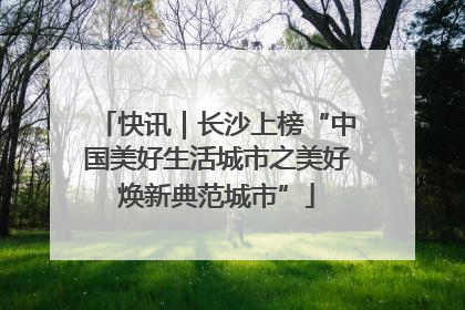 快讯｜长沙上榜“中国美好生活城市之美好焕新典范城市”