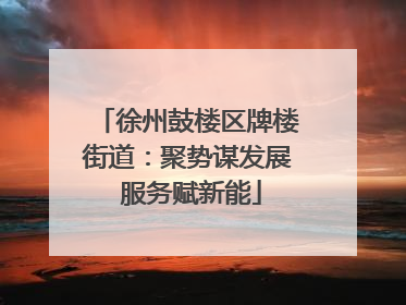 徐州鼓楼区牌楼街道：聚势谋发展 服务赋新能