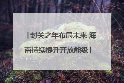 封关之年布局未来 海南持续提升开放能级