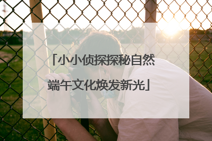 小小侦探探秘自然 端午文化焕发新光