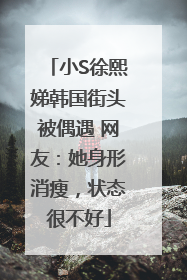 小S徐熙娣韩国街头被偶遇 网友：她身形消瘦，状态很不好