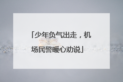 少年负气出走，机场民警暖心劝说