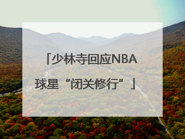 少林寺回应NBA球星“闭关修行”