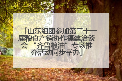 山东组团参加第二十一届粮食产销协作福建洽谈会 “齐鲁粮油”专场推介活动同步举办