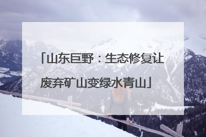 山东巨野：生态修复让废弃矿山变绿水青山