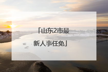 山东2市最新人事任免