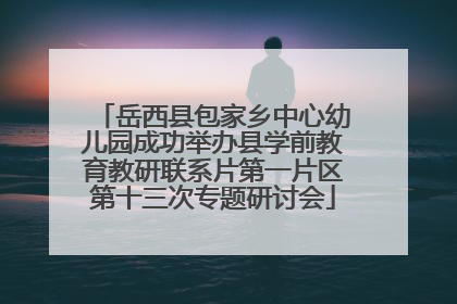 岳西县包家乡中心幼儿园成功举办县学前教育教研联系片第一片区第十三次专题研讨会