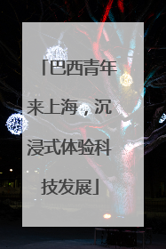 巴西青年来上海，沉浸式体验科技发展