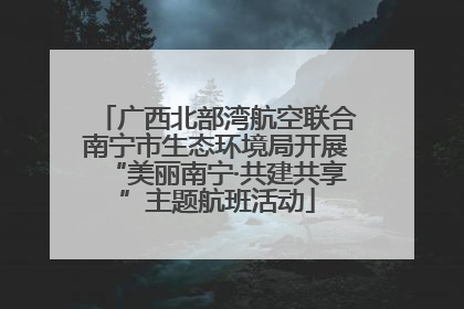广西北部湾航空联合南宁市生态环境局开展“美丽南宁·共建共享”主题航班活动