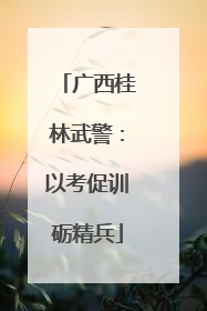 广西桂林武警：以考促训砺精兵
