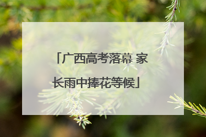 广西高考落幕 家长雨中捧花等候