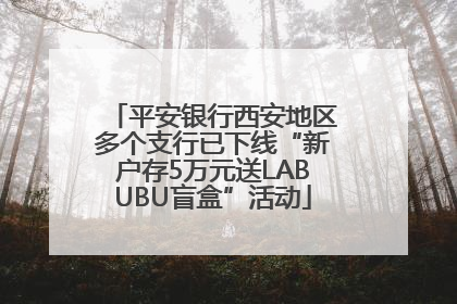 平安银行西安地区多个支行已下线“新户存5万元送LABUBU盲盒”活动