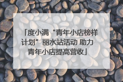 度小满“青年小店榜样计划”丽水站活动 助力青年小店提高营收