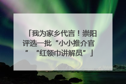 我为家乡代言！崇阳评选一批“小小推介官”“红领巾讲解员”