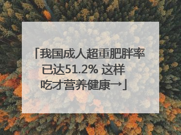 我国成人超重肥胖率已达51.2% 这样吃才营养健康→