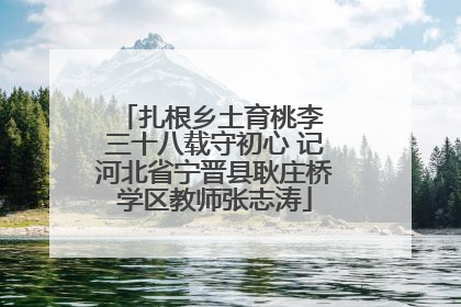 扎根乡土育桃李 三十八载守初心 记河北省宁晋县耿庄桥学区教师张志涛