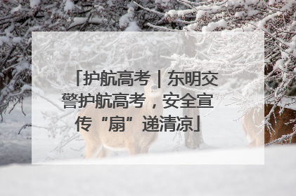 护航高考｜东明交警护航高考，安全宣传“扇”递清凉