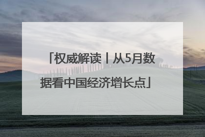 权威解读丨从5月数据看中国经济增长点