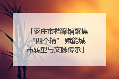 枣庄市档案馆聚焦“四个精” 赋能城市转型与文脉传承