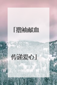 撸袖献血 传递爱心